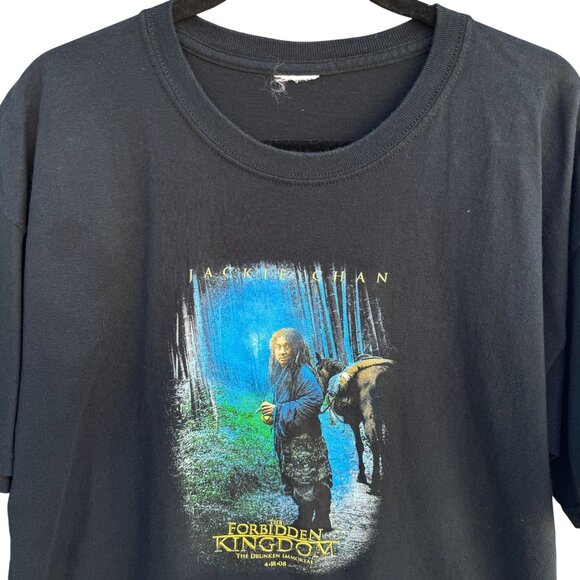 The Forbidden Kingdom Vintage Jackie Chan T-Shirt Black Graphic Tee Lionsgate - Picture 3 of 7